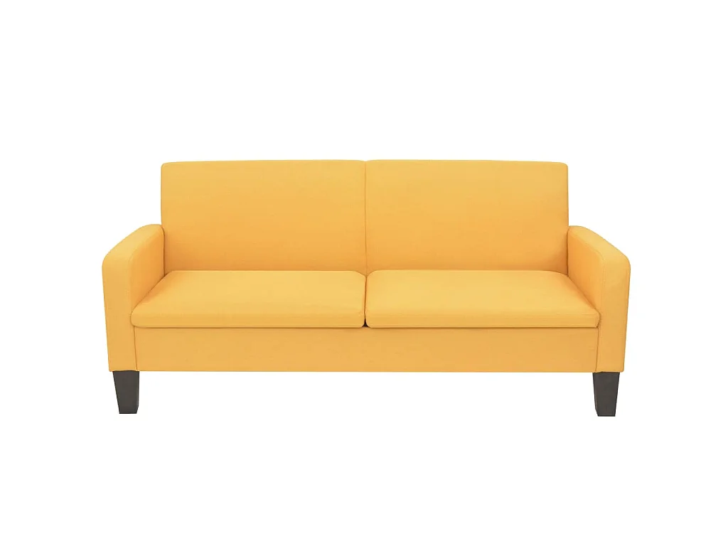 Divano 3 posti 180 x 65 x 76 cm Giallo
