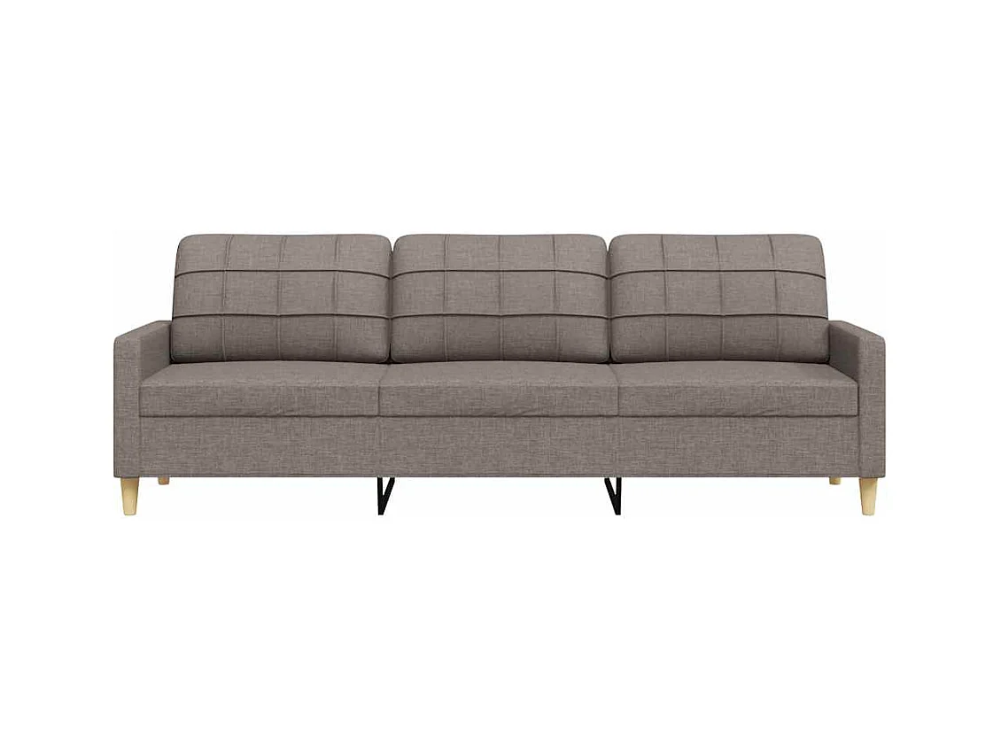 Sofá 3 plazas Taupe 210 cm Tela