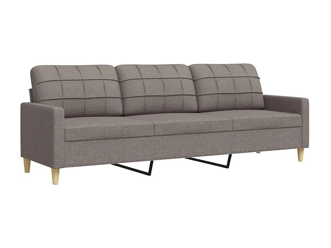 Sofá 3 plazas Taupe 210 cm Tela