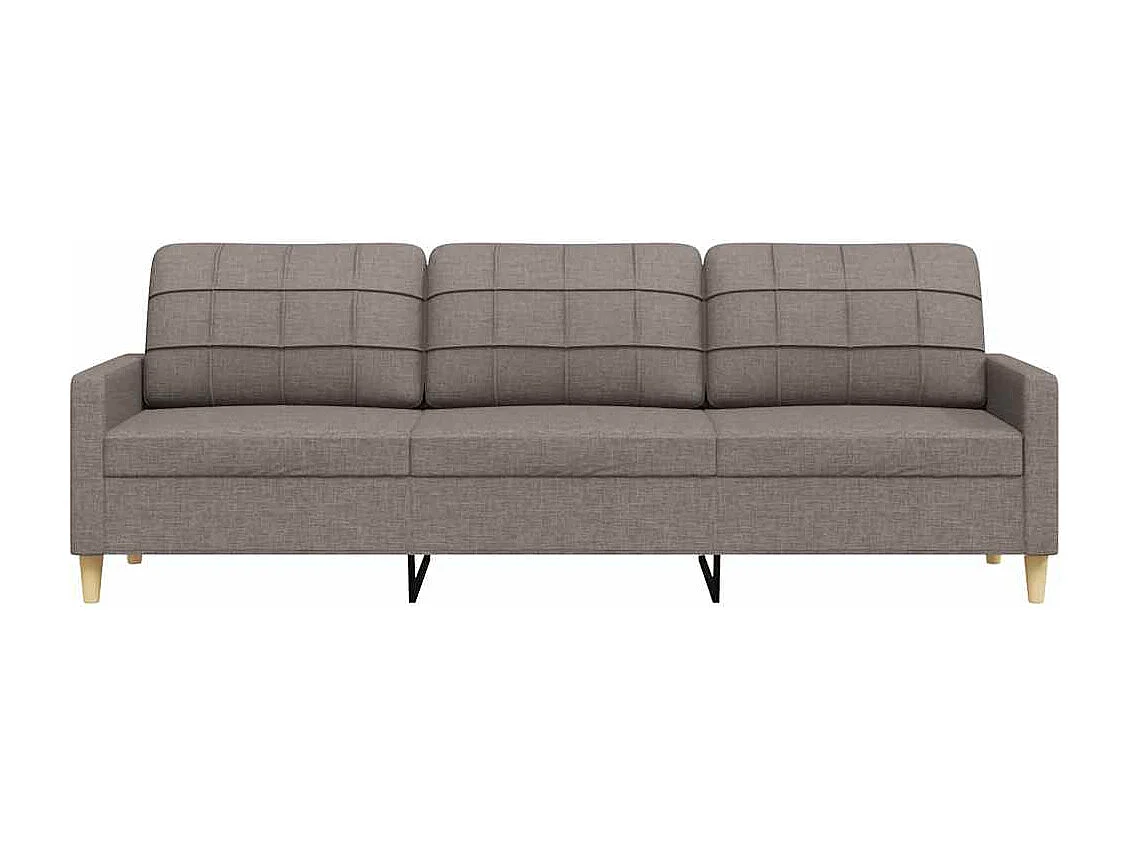 Sofá 3 plazas Taupe 210 cm Tela