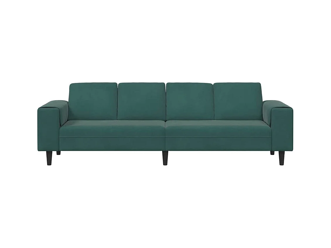 Conjunto de sofá de terciopelo verde oscuro