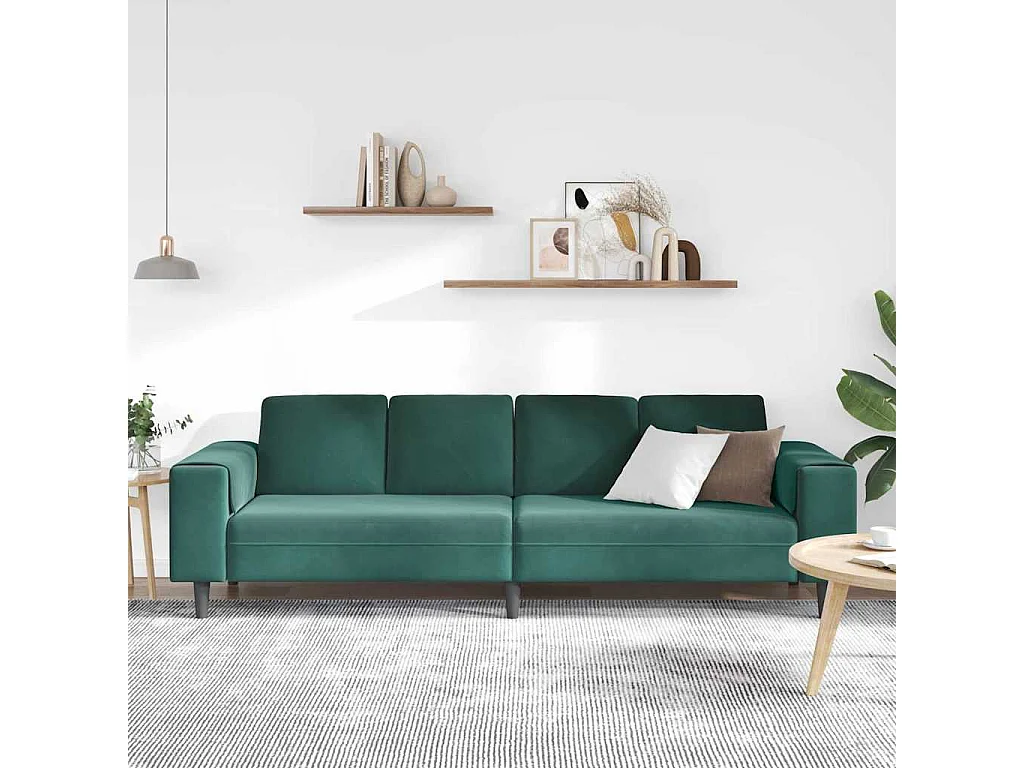 Ensemble de Canapés Vert foncé Velours