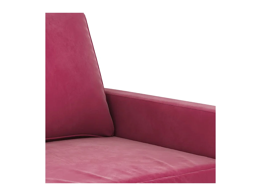 Set di 2 divani con cuscini in velluto rosso bordeaux