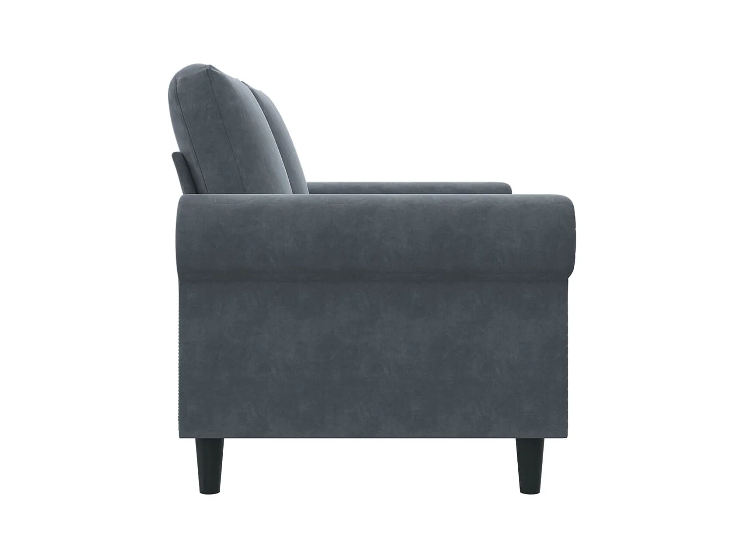 Sofá 2 plazas Gris oscuro 120 cm Terciopelo