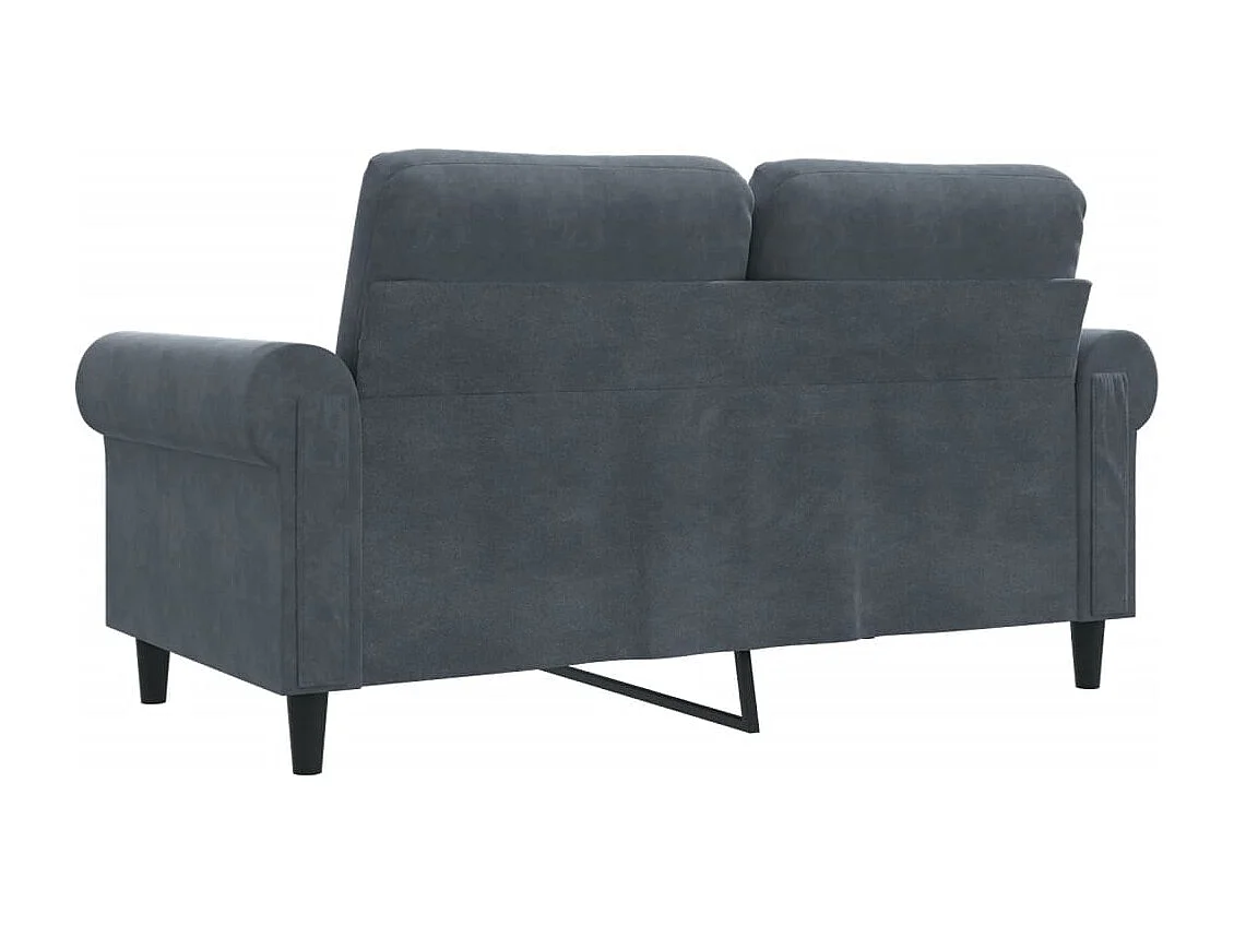 2-Sitzer-Sofa Dunkelgrau 120 cm Samt