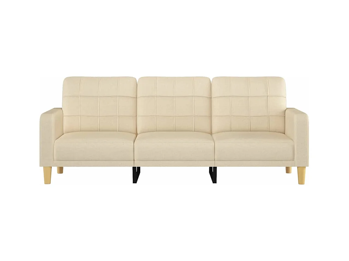 3-zitsbank Crème 180 cm Stof