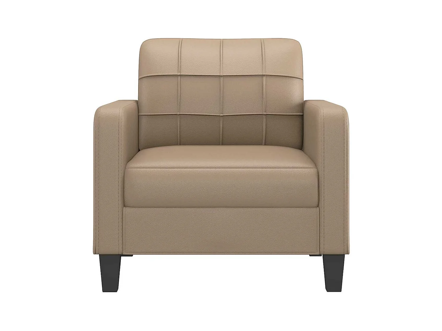 Cappuccino fauteuil 60 cm Kunstleer