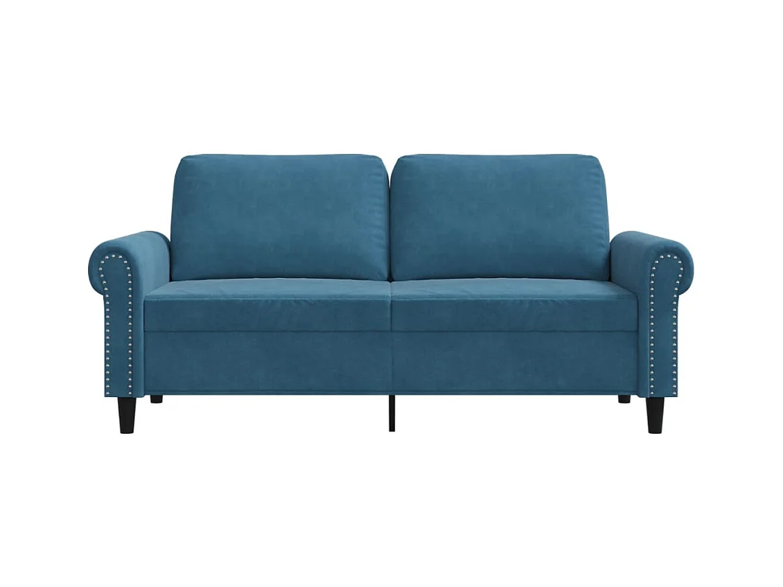 2-Sitzer-Sofa Blau 140 cm Samt