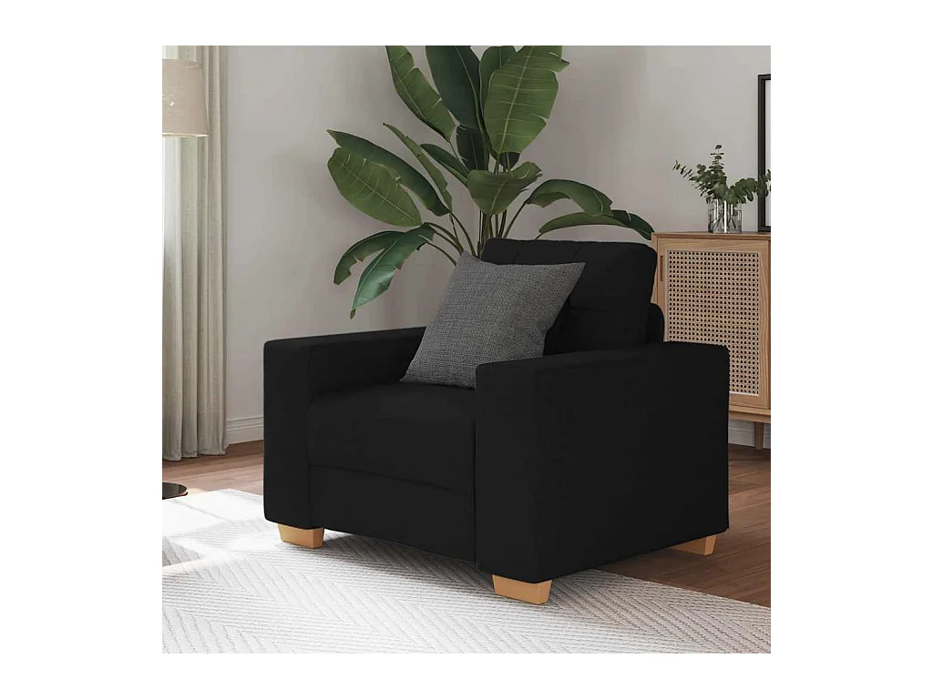 Poltrona nera 60 cm in tessuto