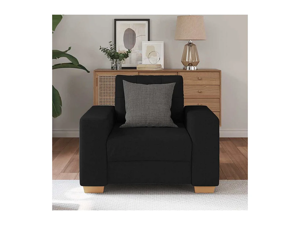 Poltrona nera 60 cm in tessuto