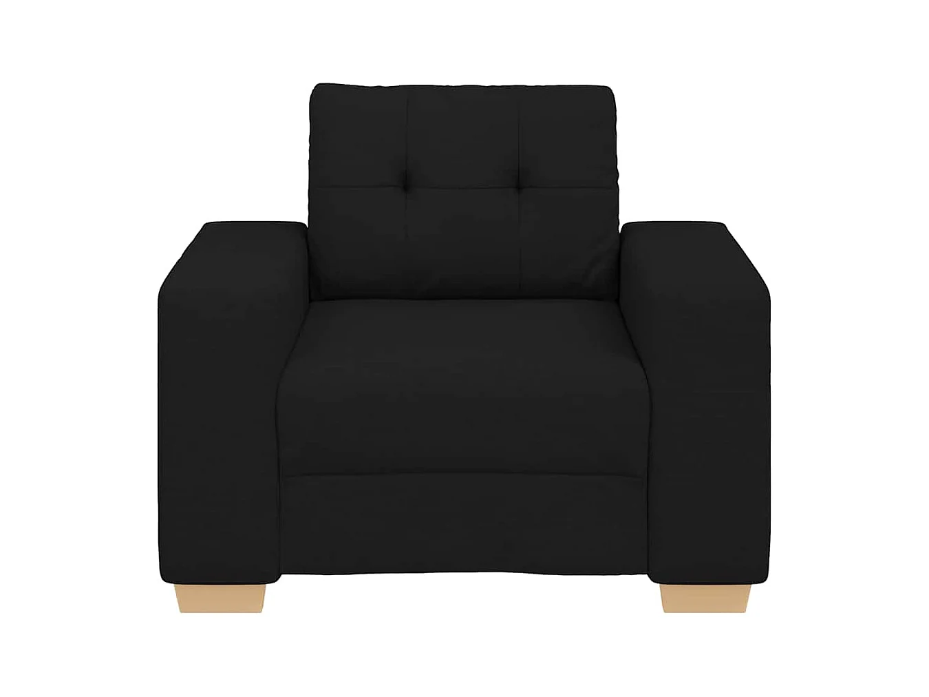 Poltrona nera 60 cm in tessuto