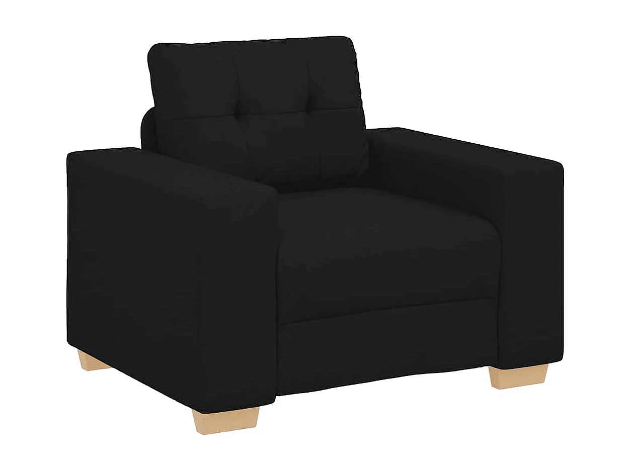 Zwarte fauteuil 60 cm stof