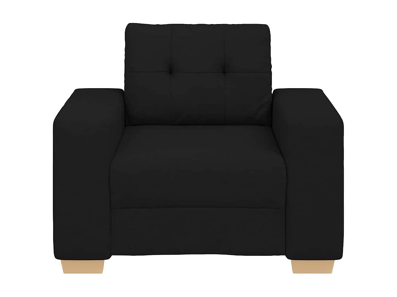 Zwarte fauteuil 60 cm stof
