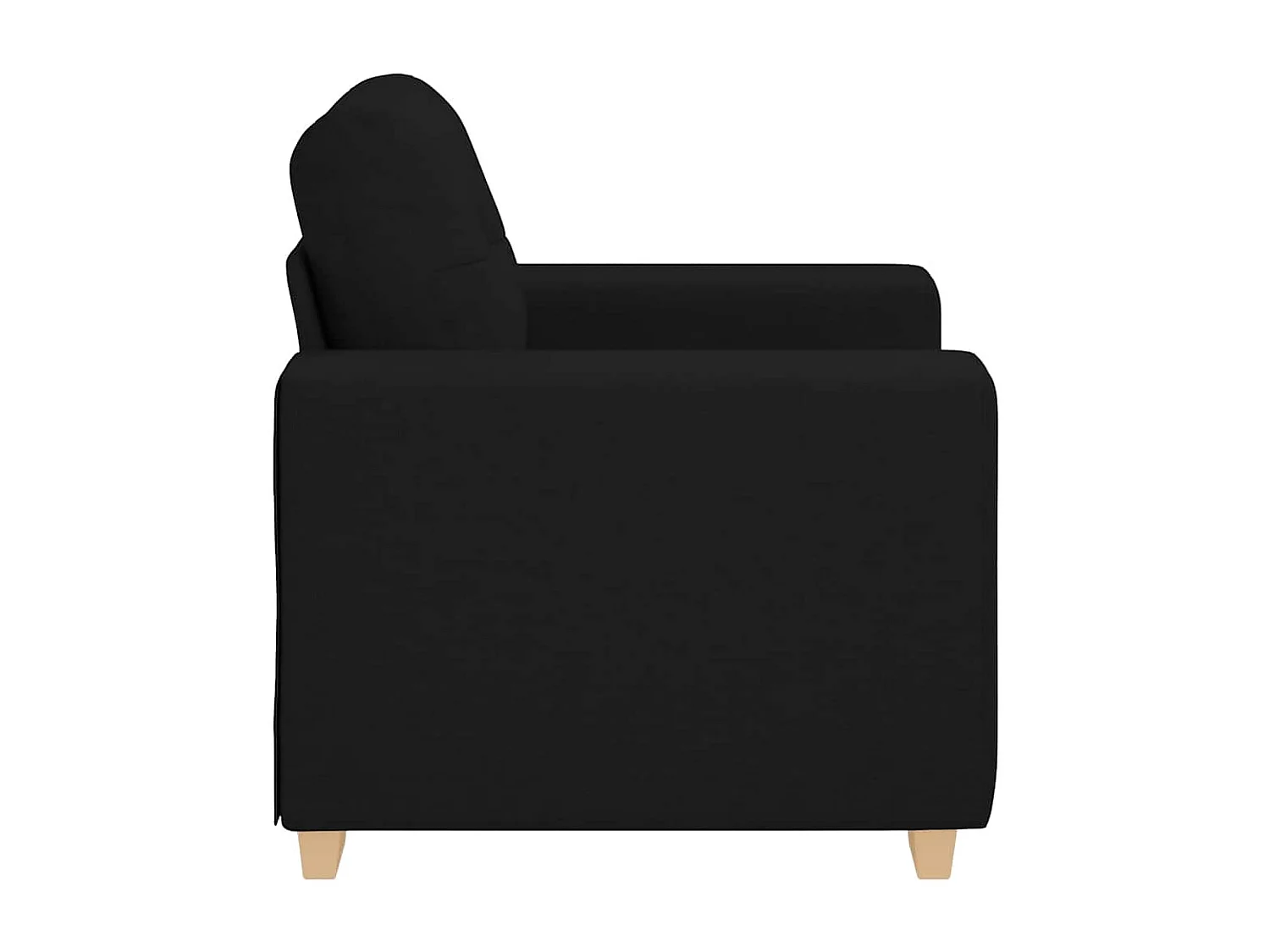 Zwarte fauteuil 60 cm stof