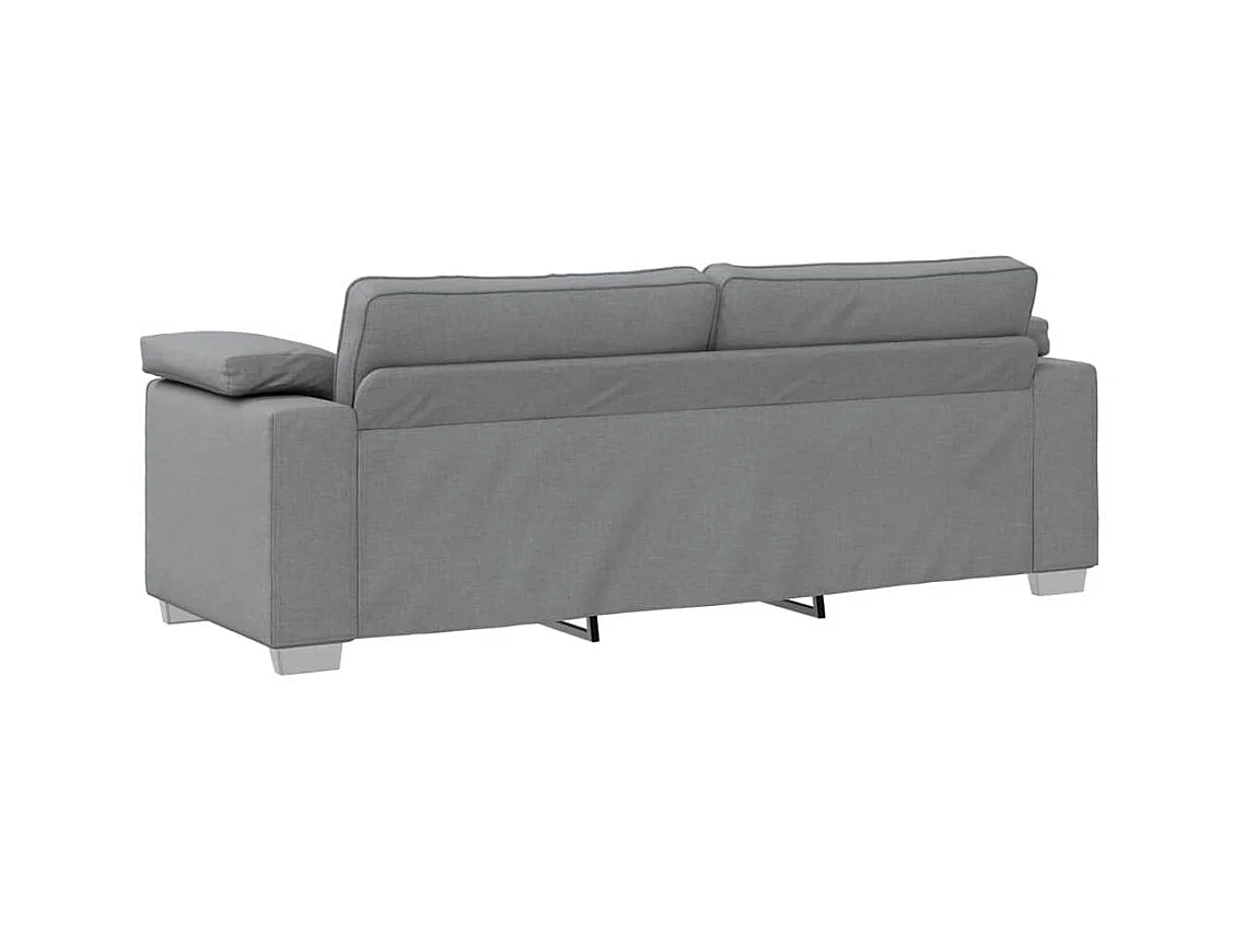 Divano con cuscino Tessuto grigio chiaro 219 x 77 x 82 cm
