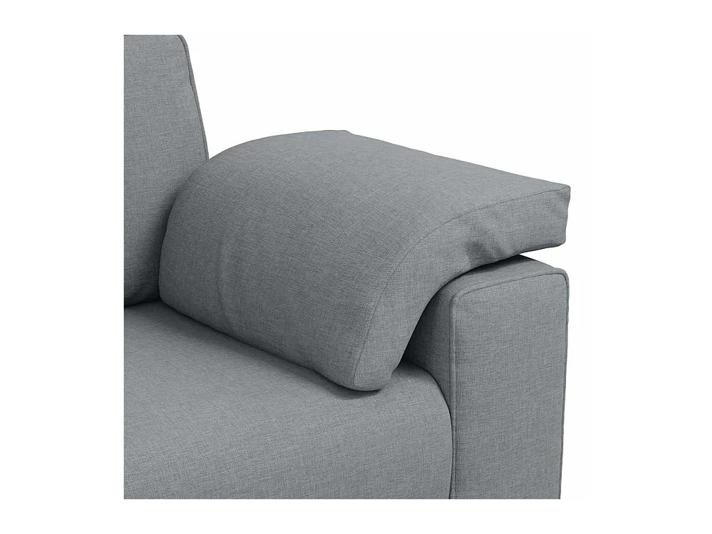Divano con cuscino Tessuto grigio chiaro 219 x 77 x 82 cm