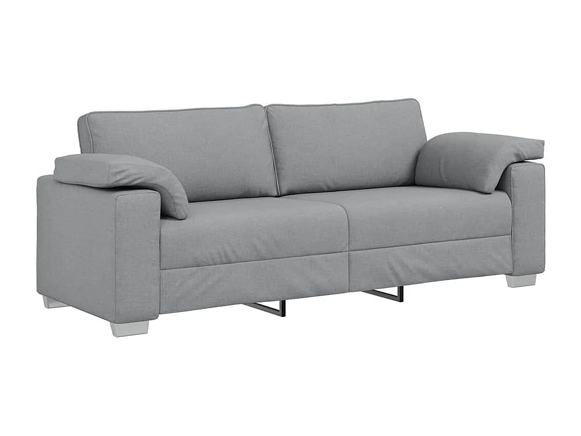 Bank met kussen Lichtgrijs 219 x 77 x 82 cm stof