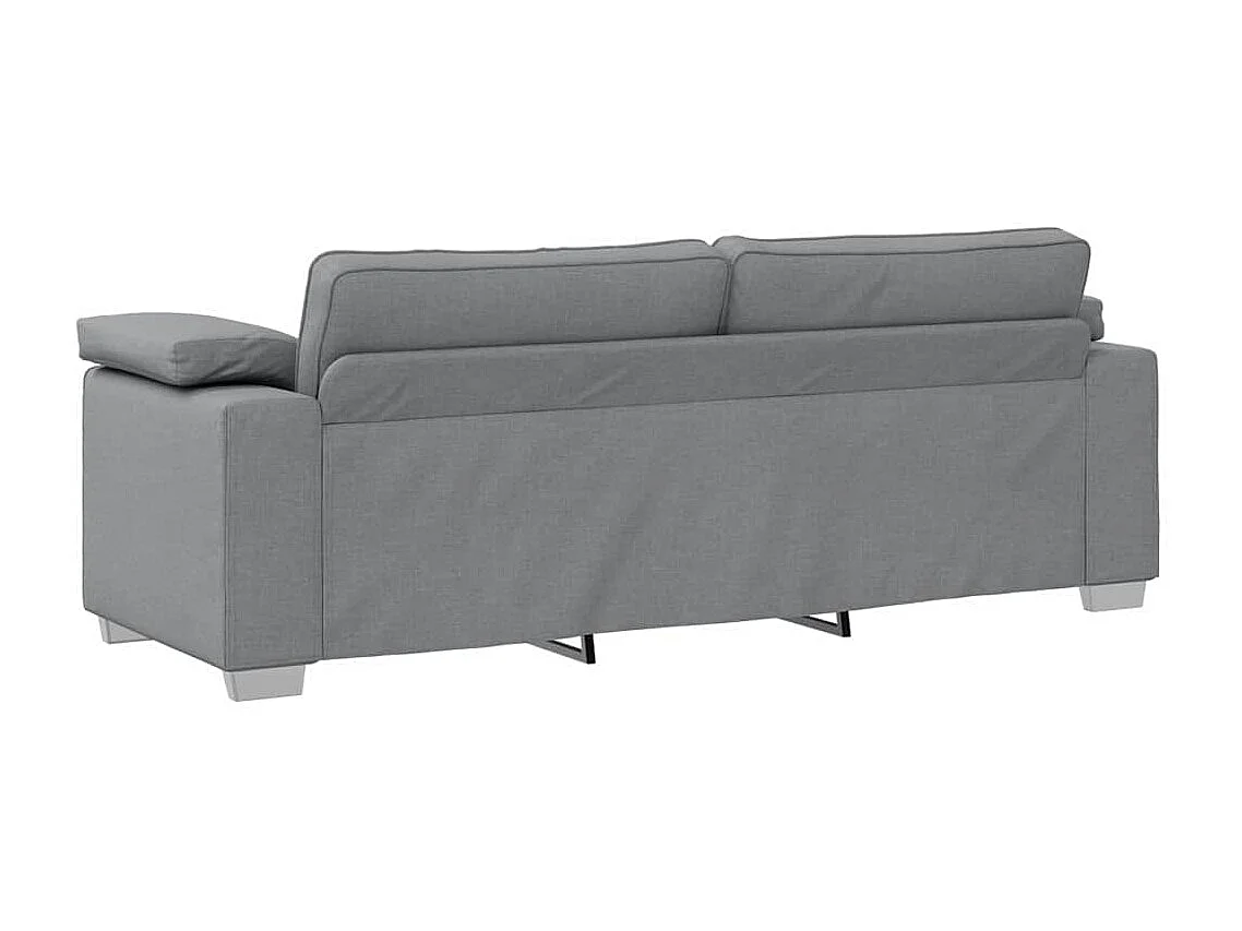 Bank met kussen Lichtgrijs 219 x 77 x 82 cm stof