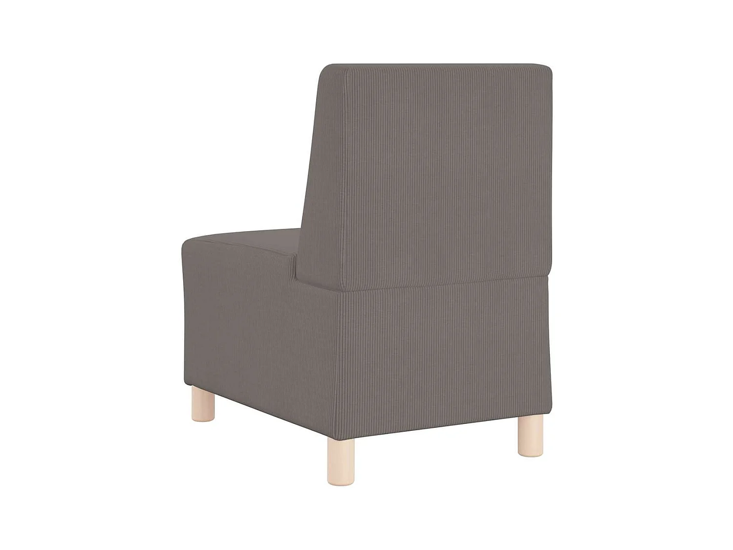 Divano componibile senza braccioli 2 pezzi grigio chiaro