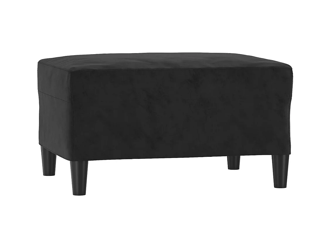 Conjunto de sofá de 4 piezas con cojines Terciopelo Negro