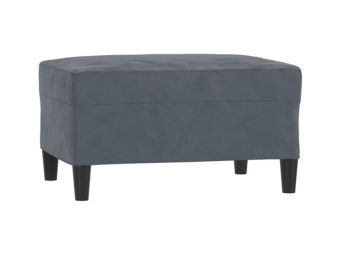 Conjunto de sofá de 4 piezas con cojines de terciopelo gris oscuro