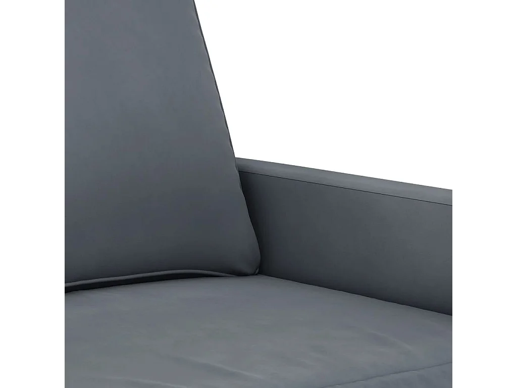 Conjunto de sofá de 4 piezas con cojines de terciopelo gris oscuro