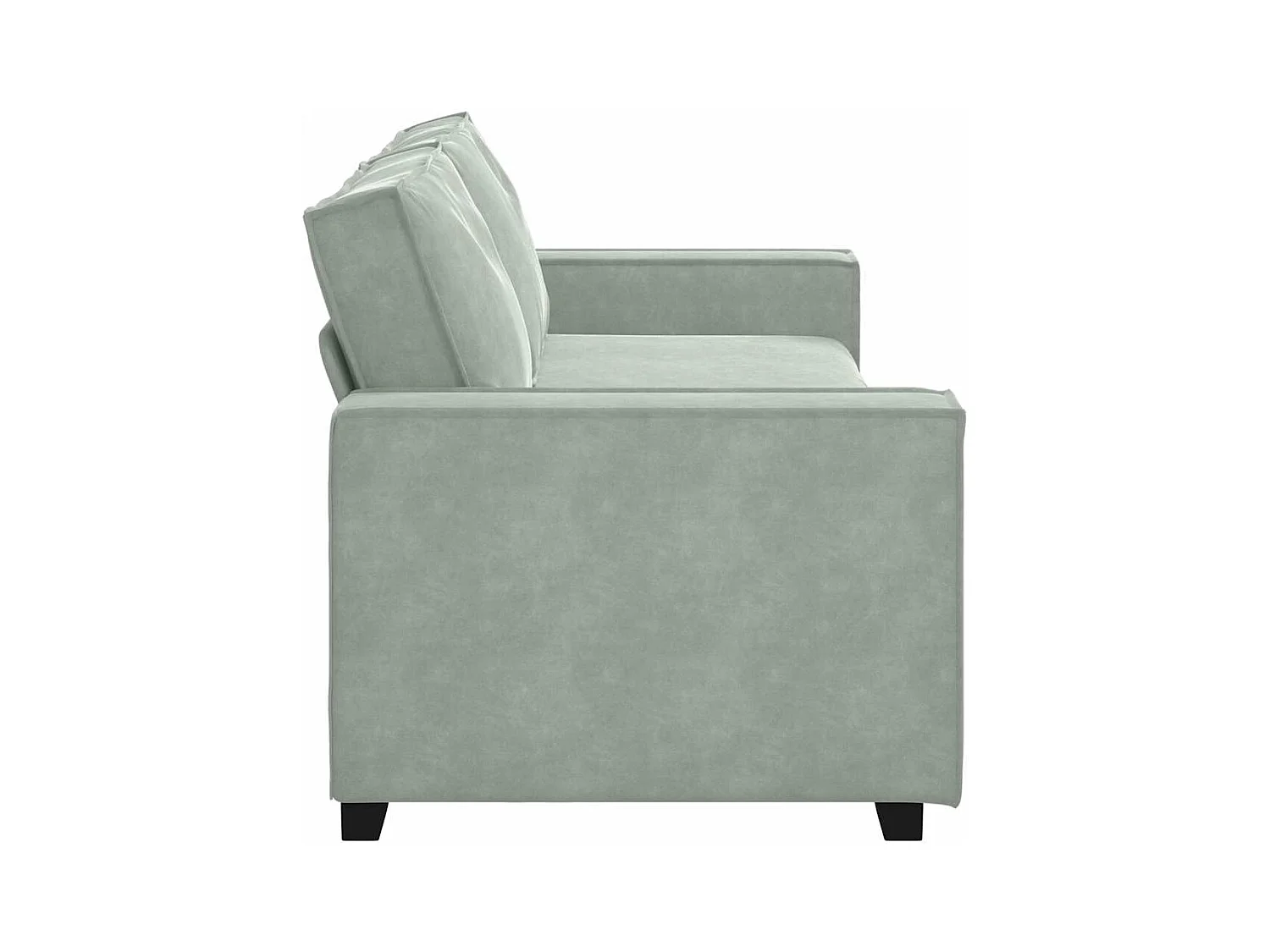 Divano 3 posti Grigio chiaro 180 cm Velluto