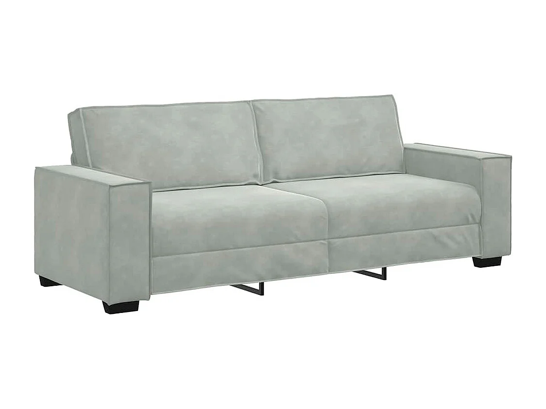 3-zitsbank Lichtgrijs 180 cm Fluweel