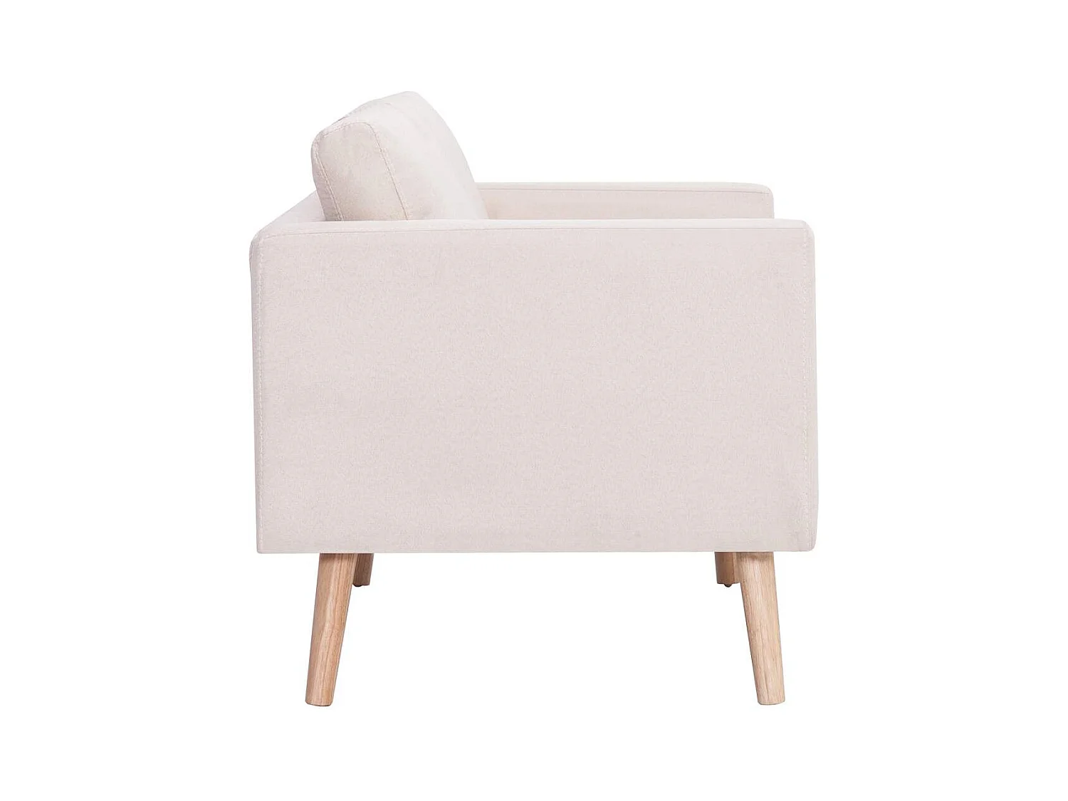 Canapé à 2 places Tissu Crème