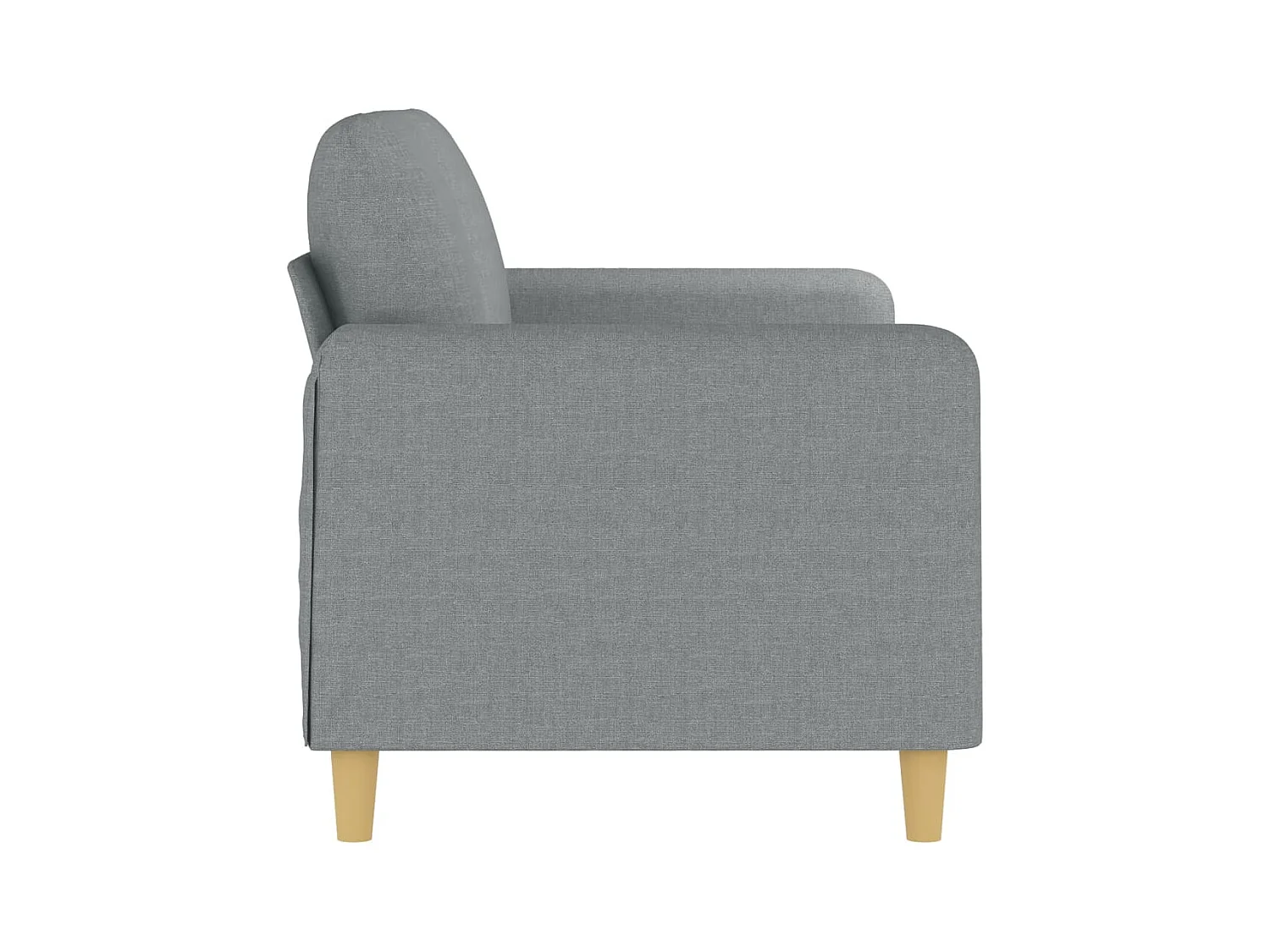2-Sitzer-Sofa Hellgrau 140 cm Stoff