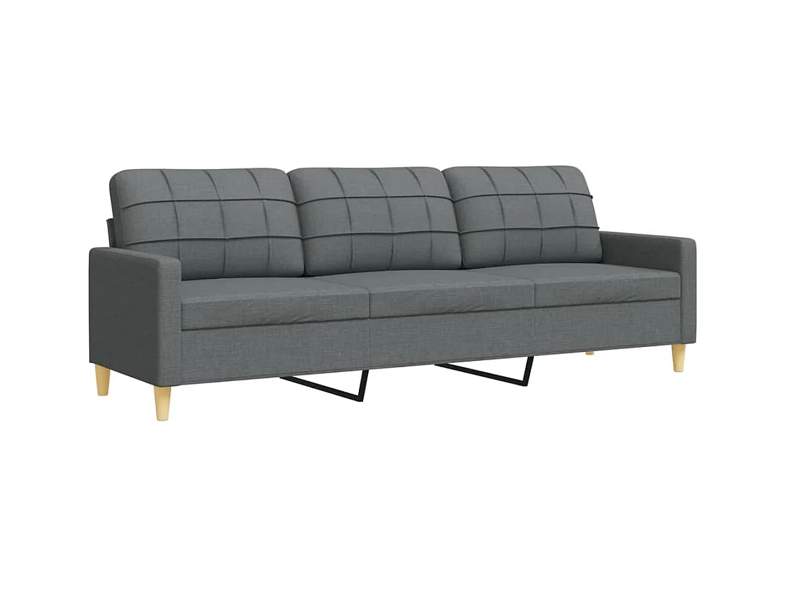 2-teiliges Sofaset, dunkelgrauer Stoff