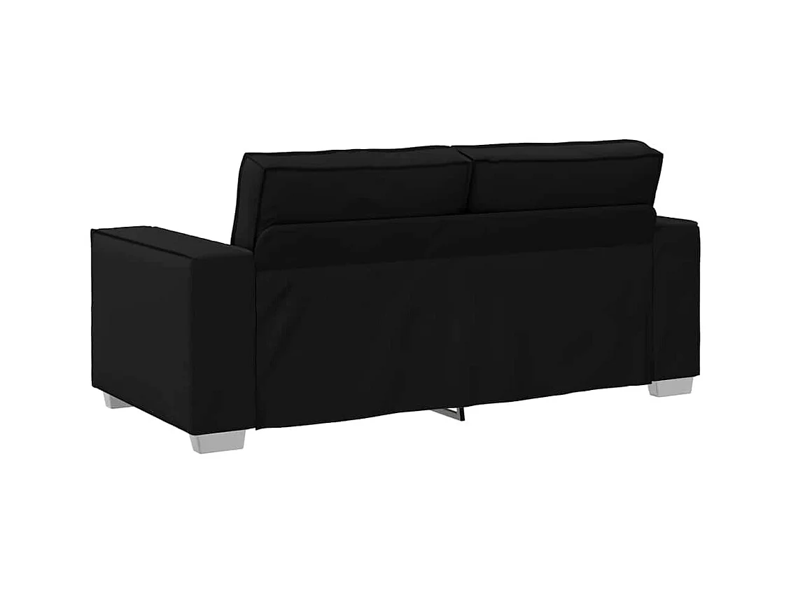 Divano poltrona nero 180 x 78 x 84 cm in similpelle
