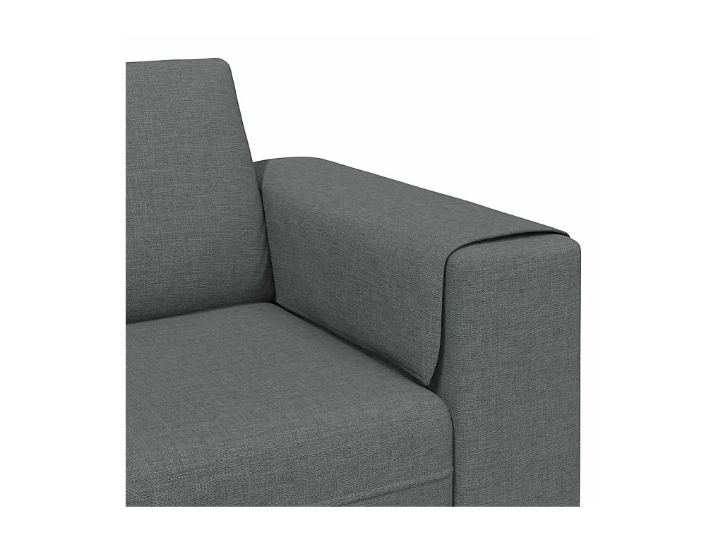 Set di divani 3 pezzi in tessuto grigio scuro