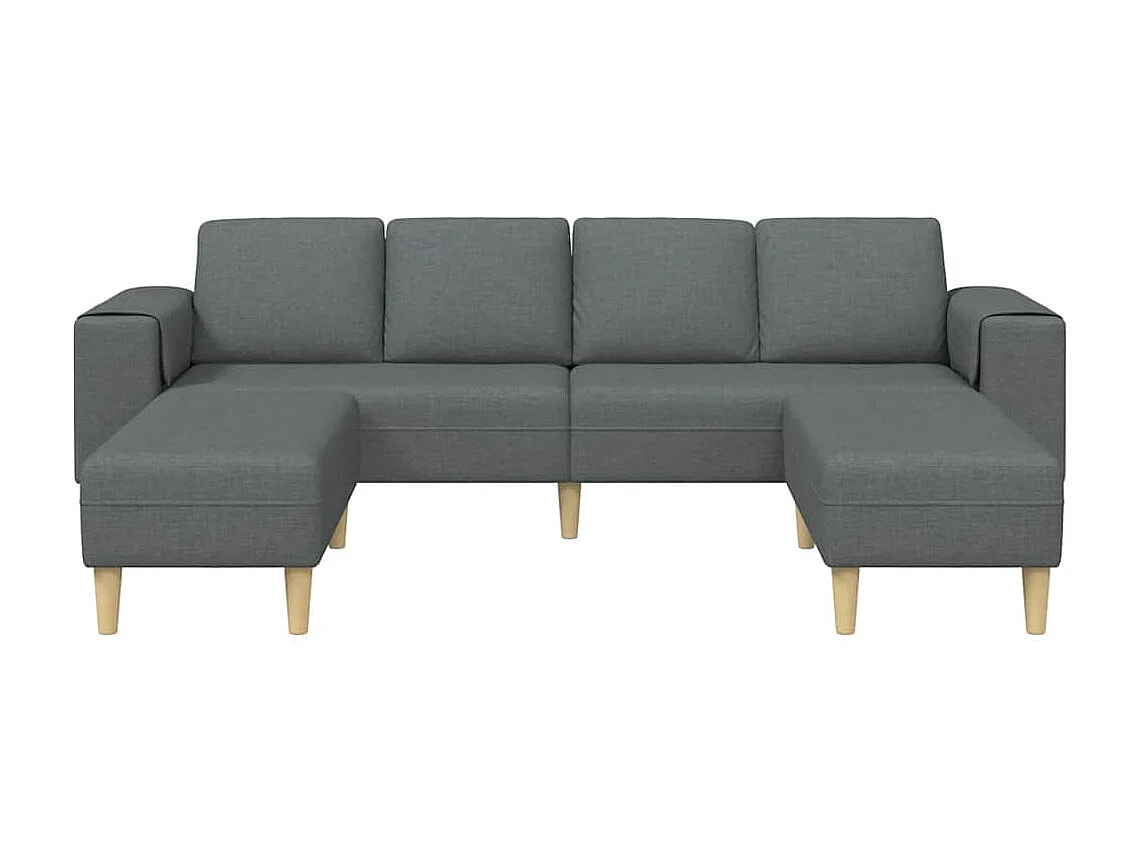 Ensemble de Canapés 3 pcs Gris foncé tissu