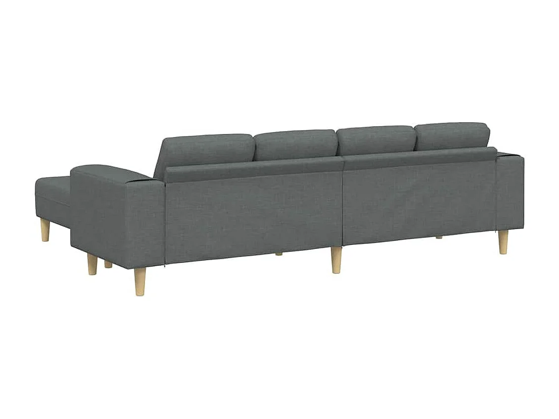 Ensemble de Canapés 3 pcs Gris foncé tissu