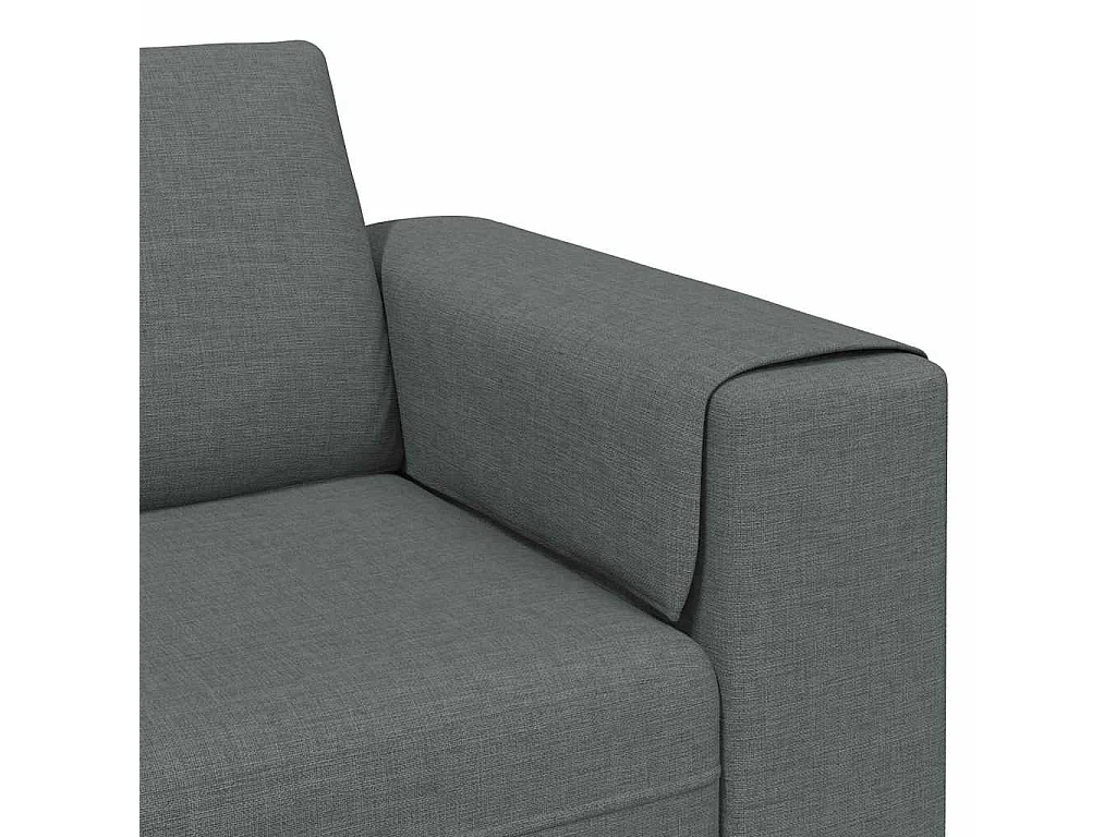 3-teiliges Sofaset in dunkelgrauem Stoff