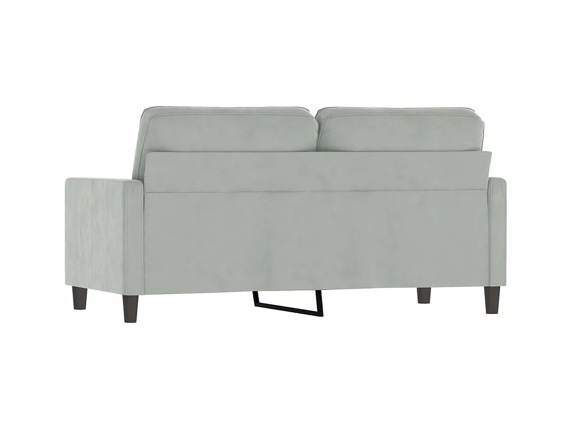2-Sitzer-Sofa Hellgrau 140 cm Samt