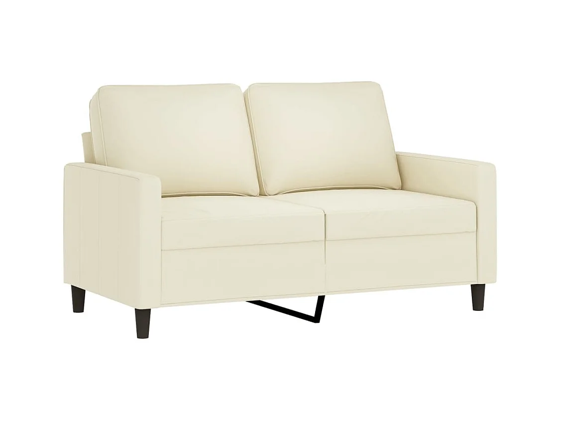 Sofá 2 plazas Crema 120 cm Terciopelo
