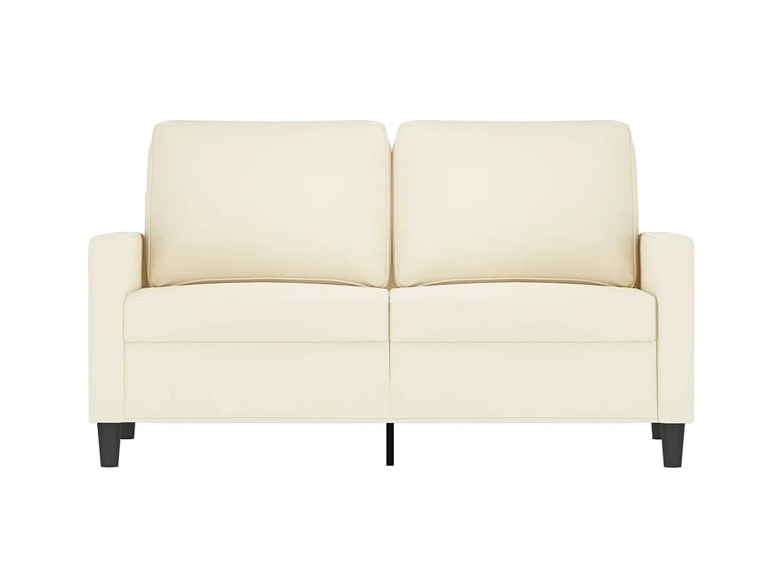 Sofá 2 plazas Crema 120 cm Terciopelo