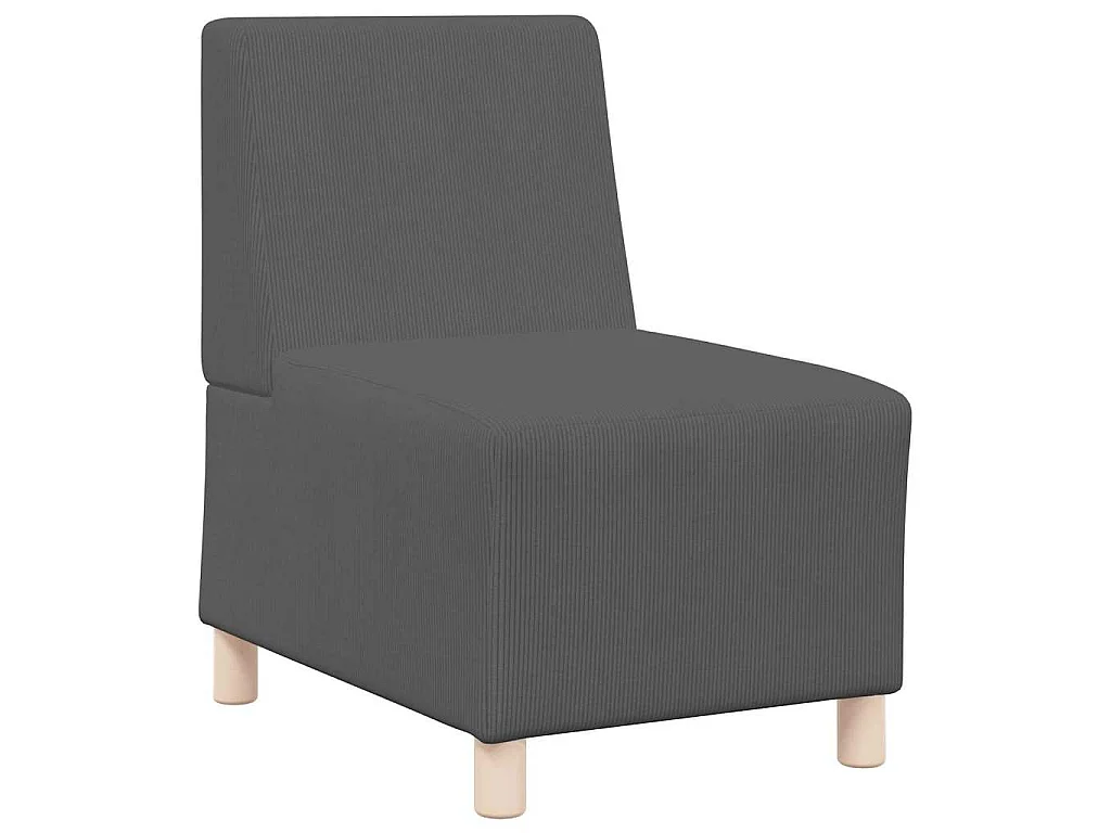 Divano componibile senza braccioli 2 pezzi grigio scuro