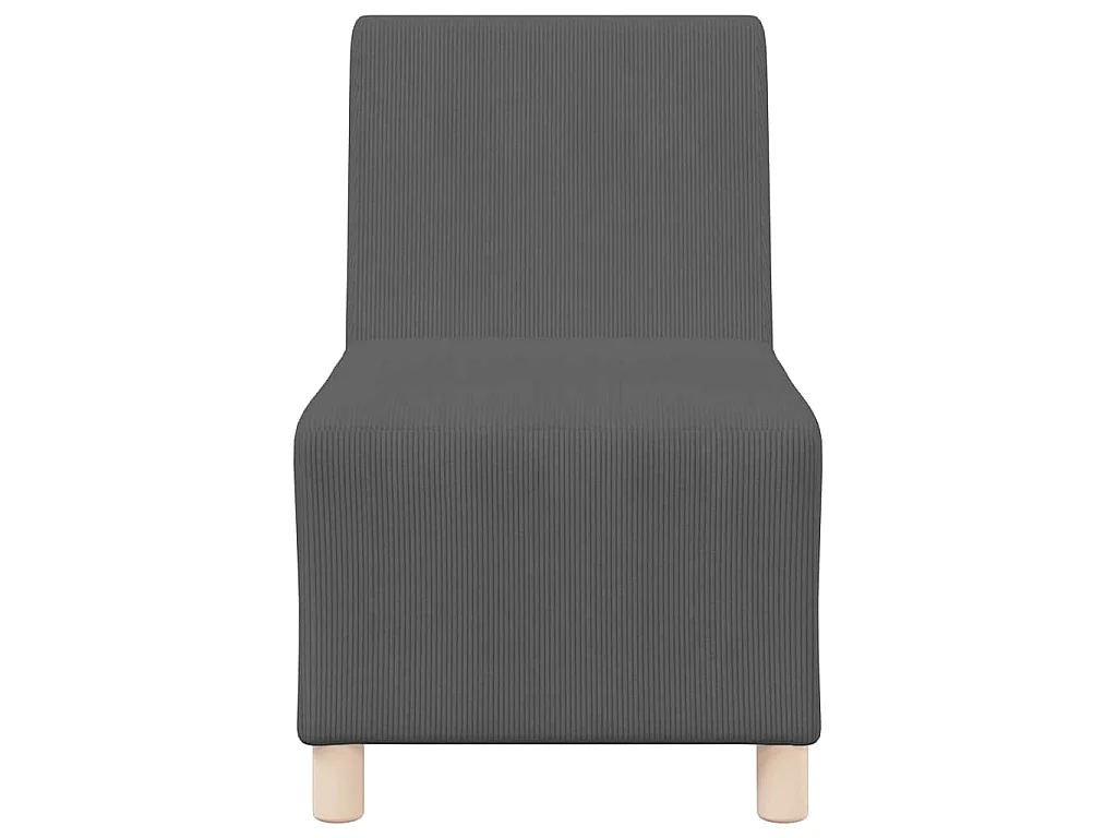 Divano componibile senza braccioli 2 pezzi grigio scuro