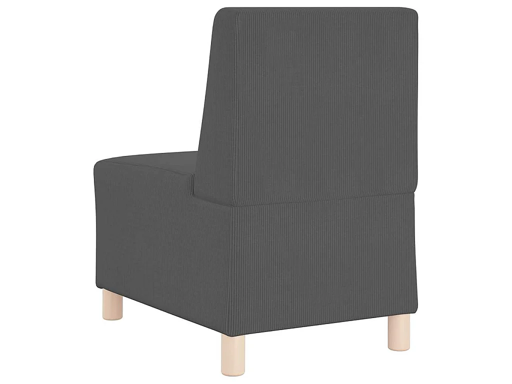 Divano componibile senza braccioli 2 pezzi grigio scuro