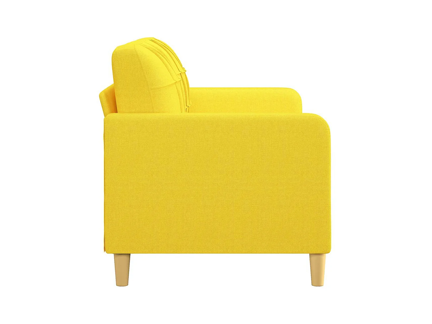 Divano 2 posti Giallo chiaro 140 cm Tessuto