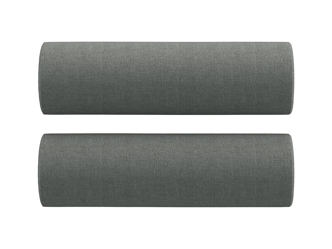 Set di divani da 3 pezzi con cuscini in tessuto grigio scuro