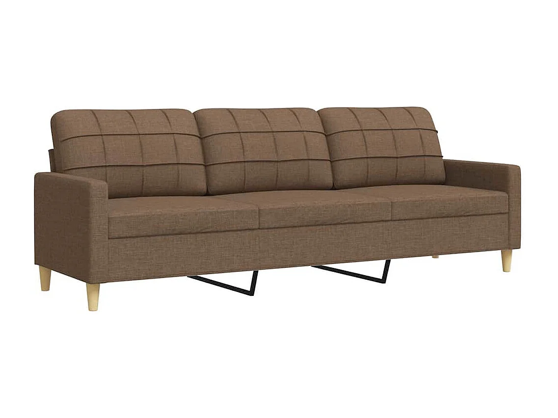 3-zitsbank Bruin 210 cm Stof