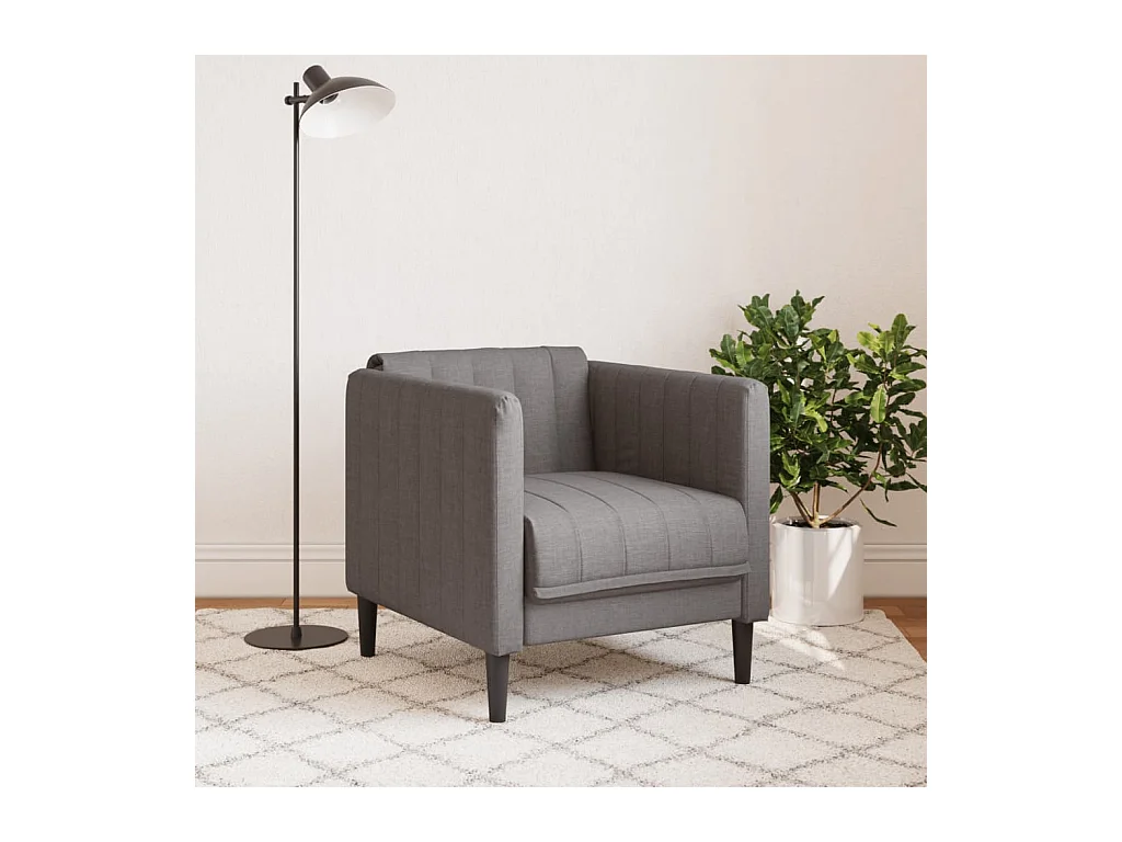 Taupe stoffen fauteuil