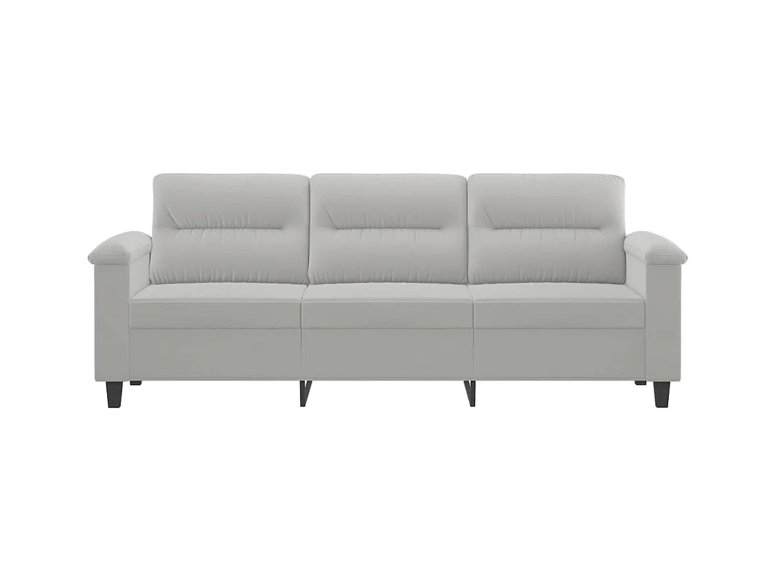 3-zitsbank Lichtgrijs 180 cm Microvezelstof