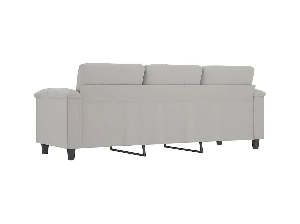 3-zitsbank Lichtgrijs 180 cm Microvezelstof