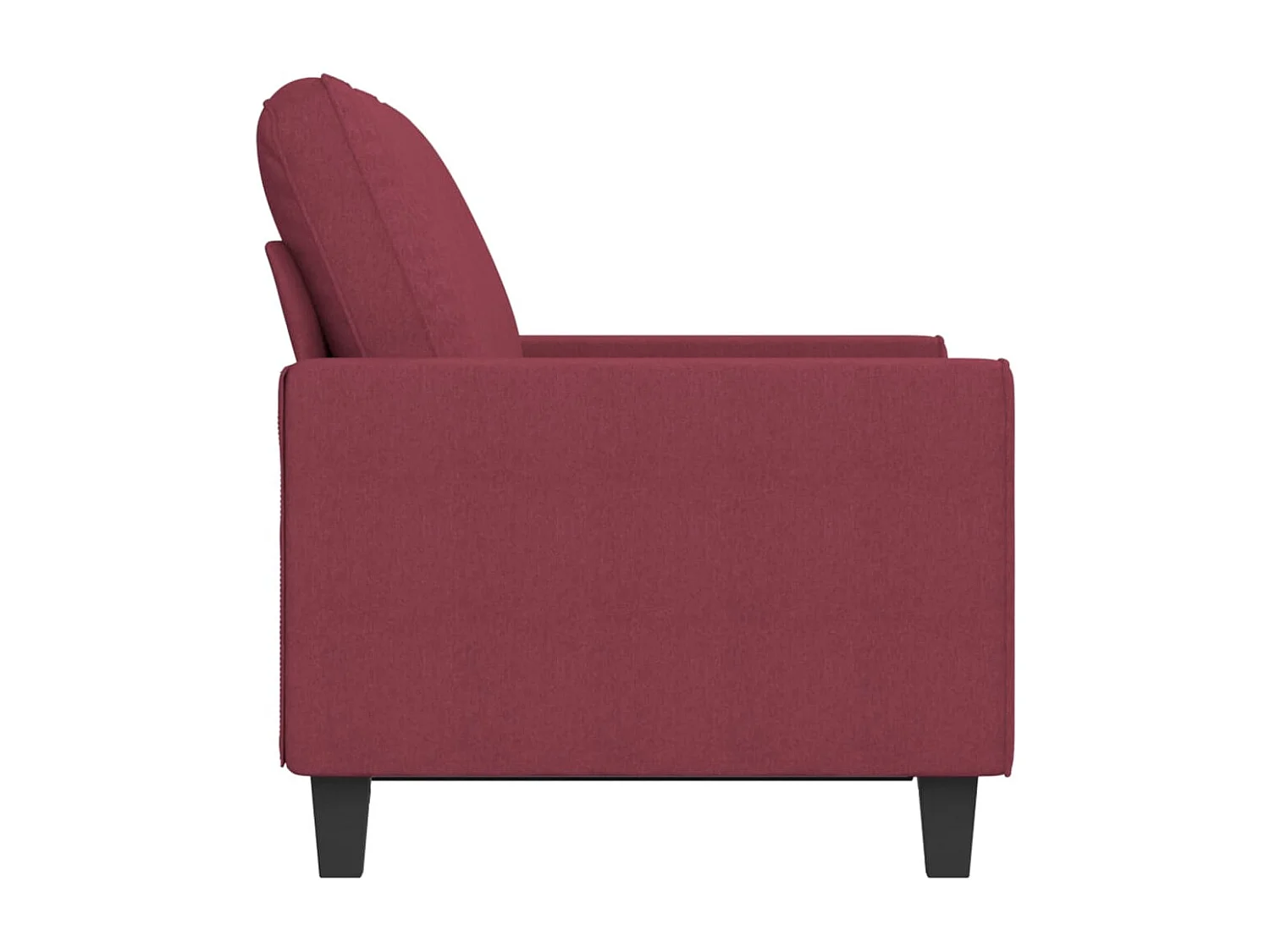 Sofá 2 plazas Rojo burdeos 120 cm Tela