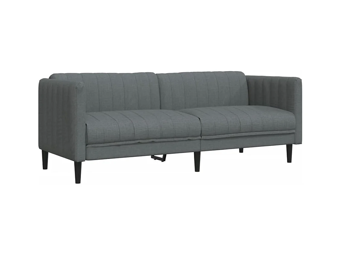 Sofá de 3 plazas de tela gris oscuro